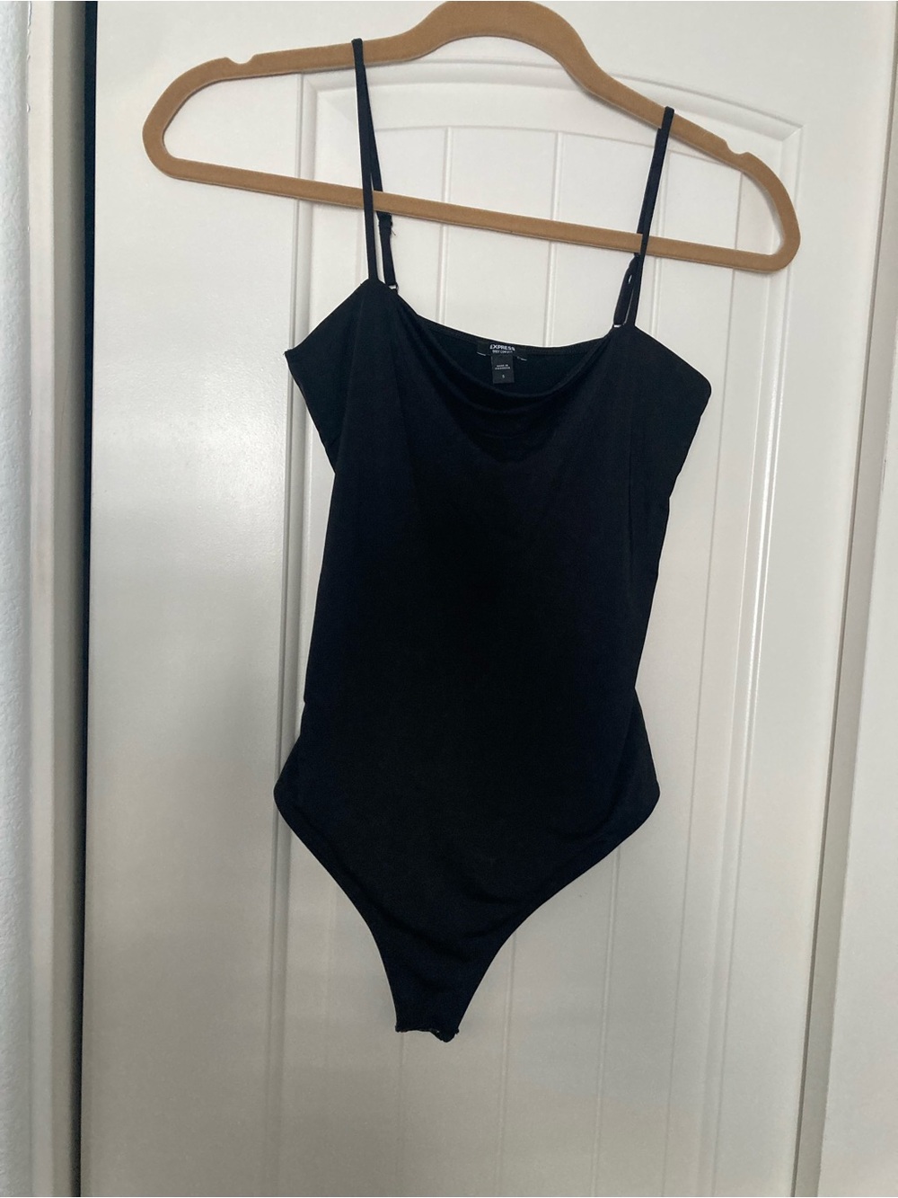 Express Body Contour Square Neck Cami Bodysuit Black Size S